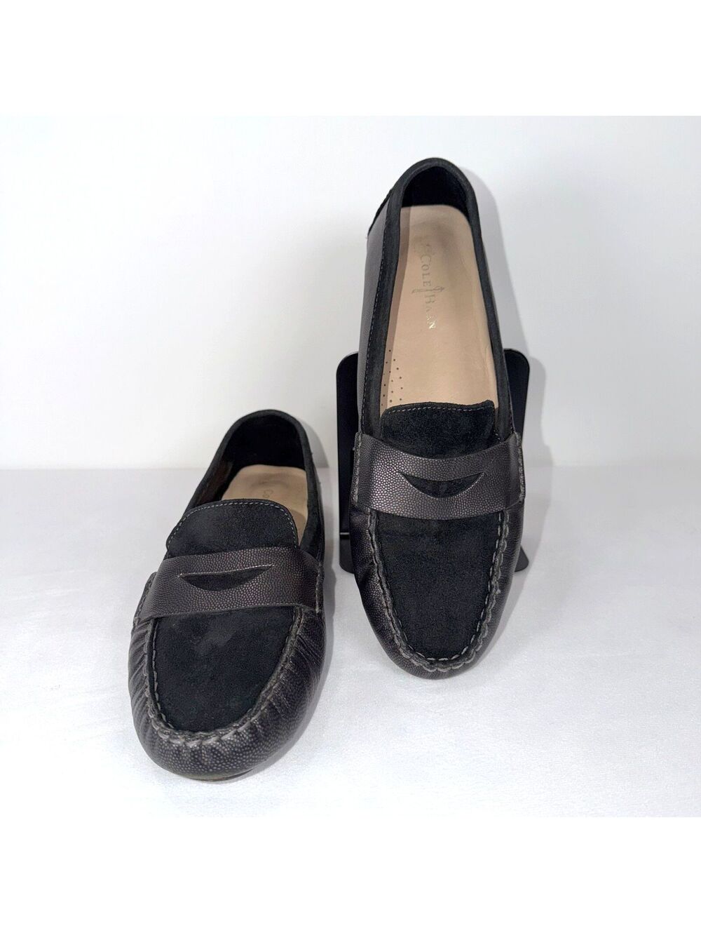 Cole Haan Nike Air Black Penny Loafers - 9